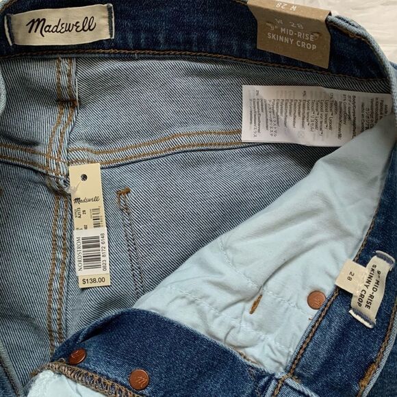 MADEWELL 9" Rise Skinny Crop Jeans! - Picture 5 of 7